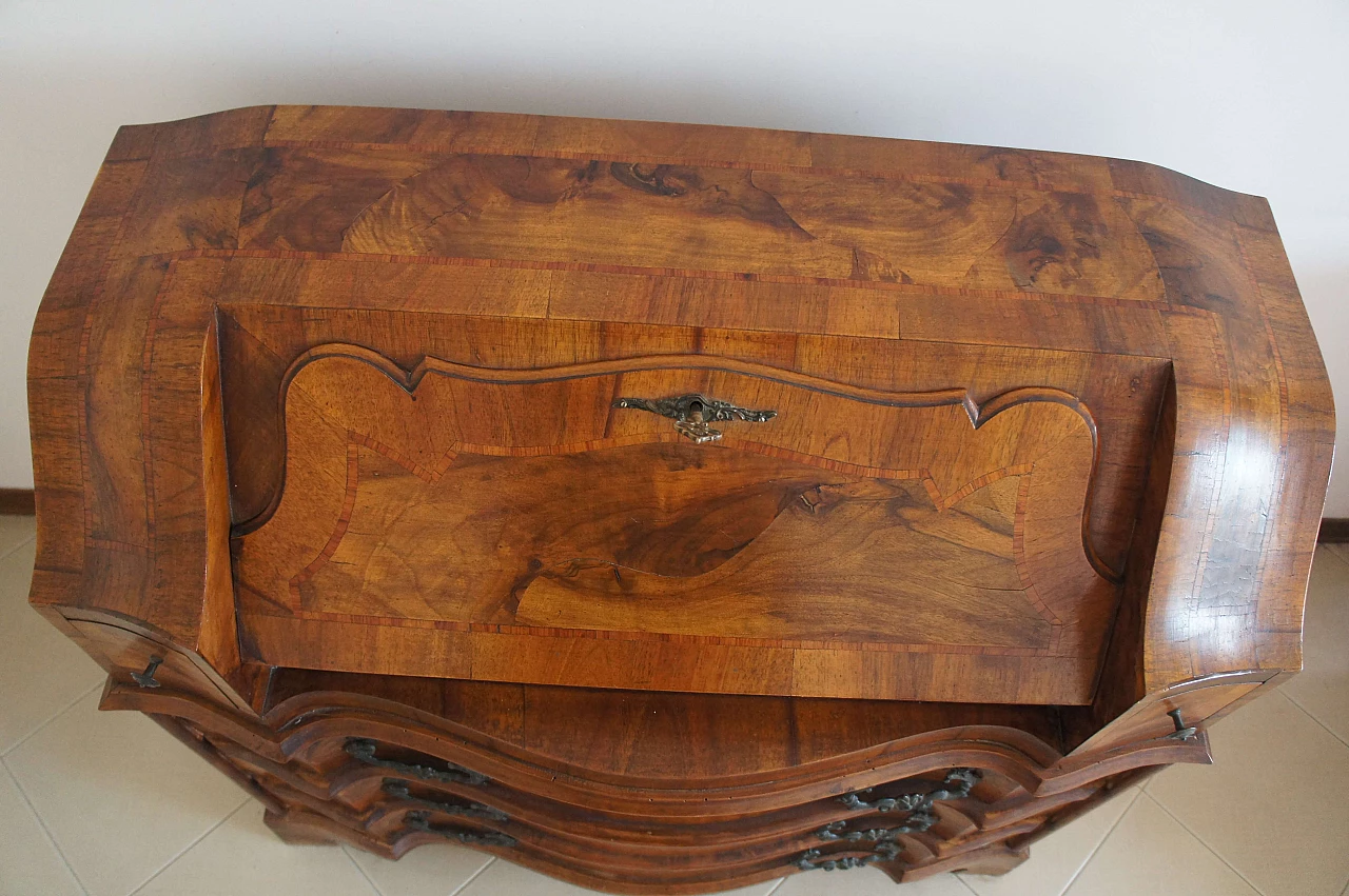 Walnut secretaire Bureau, late 19th century 3