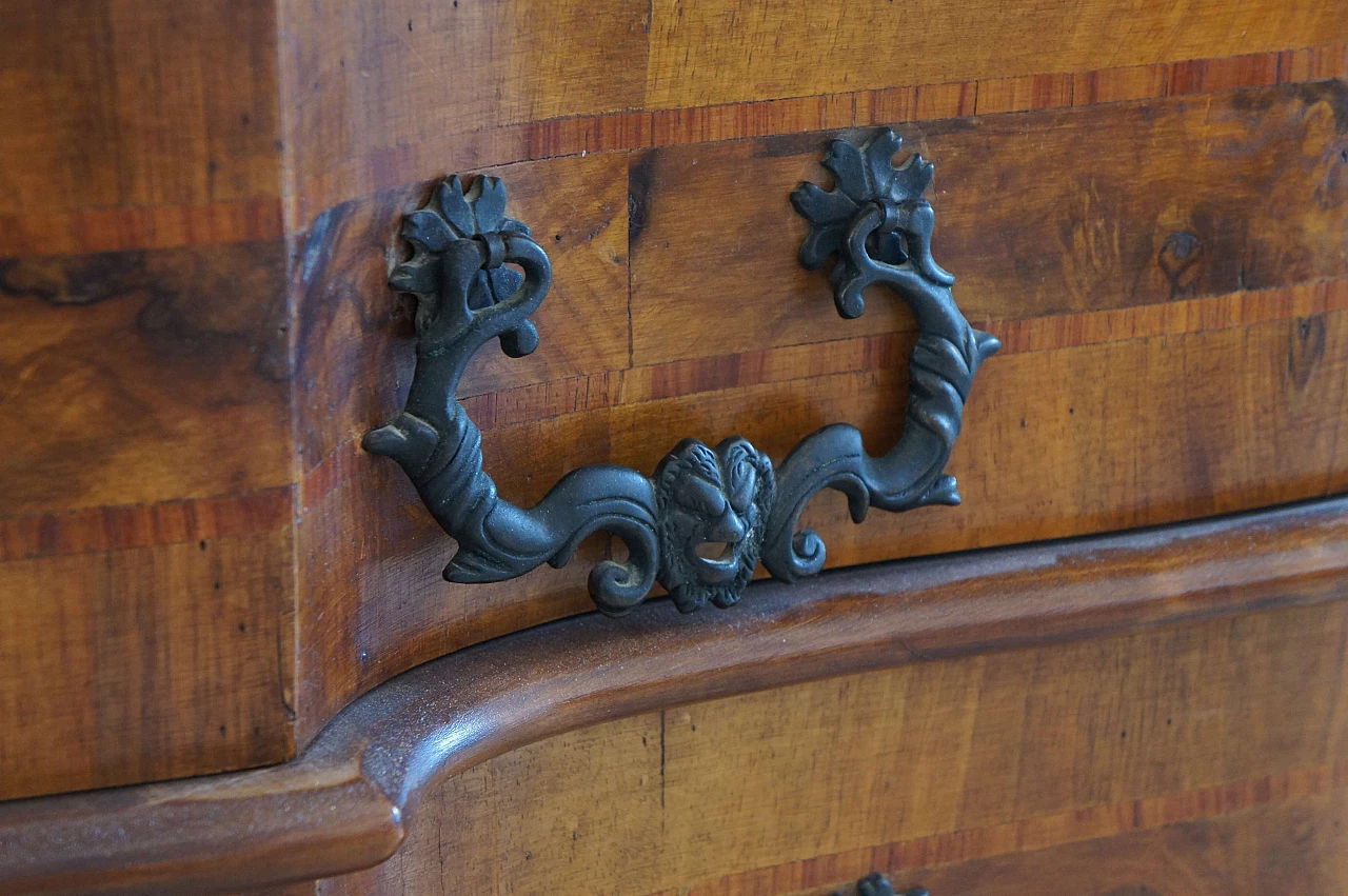 Walnut secretaire Bureau, late 19th century 11