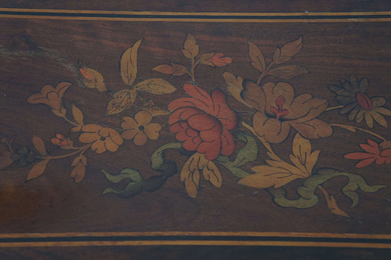 Napoleon III openable work side table with mirror inside, late 19th century 4