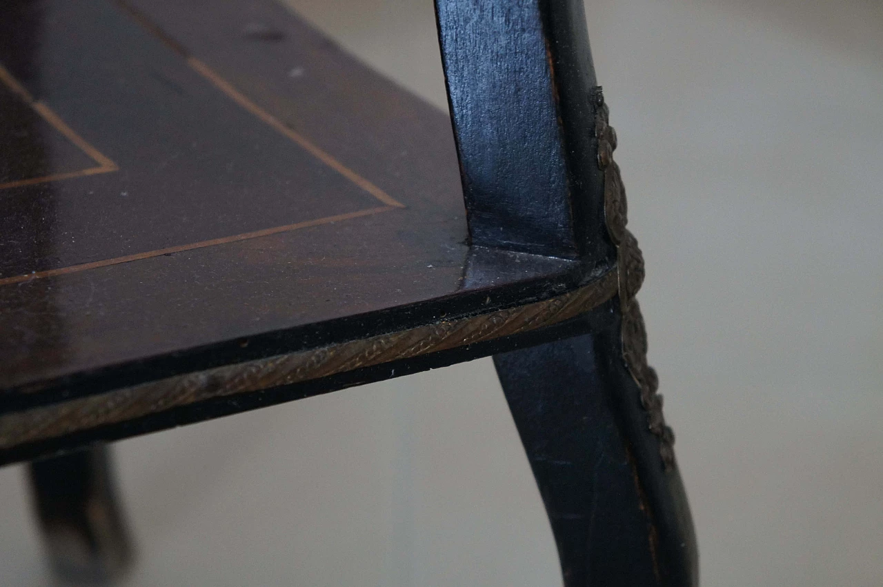 Napoleon III openable work side table with mirror inside, late 19th century 7