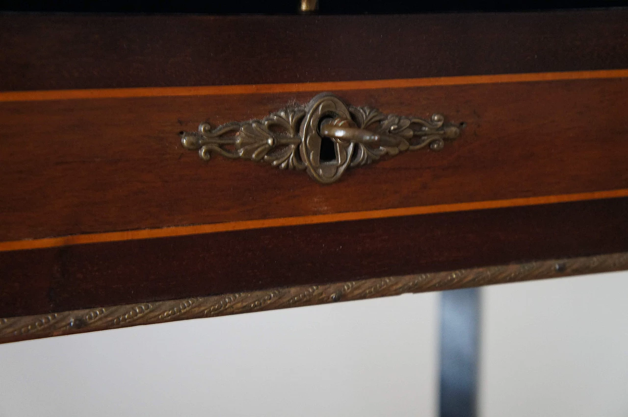 Napoleon III openable work side table with mirror inside, late 19th century 9