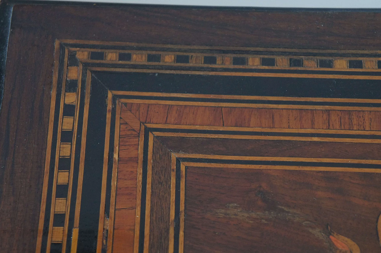 Napoleon III openable work side table with mirror inside, late 19th century 13