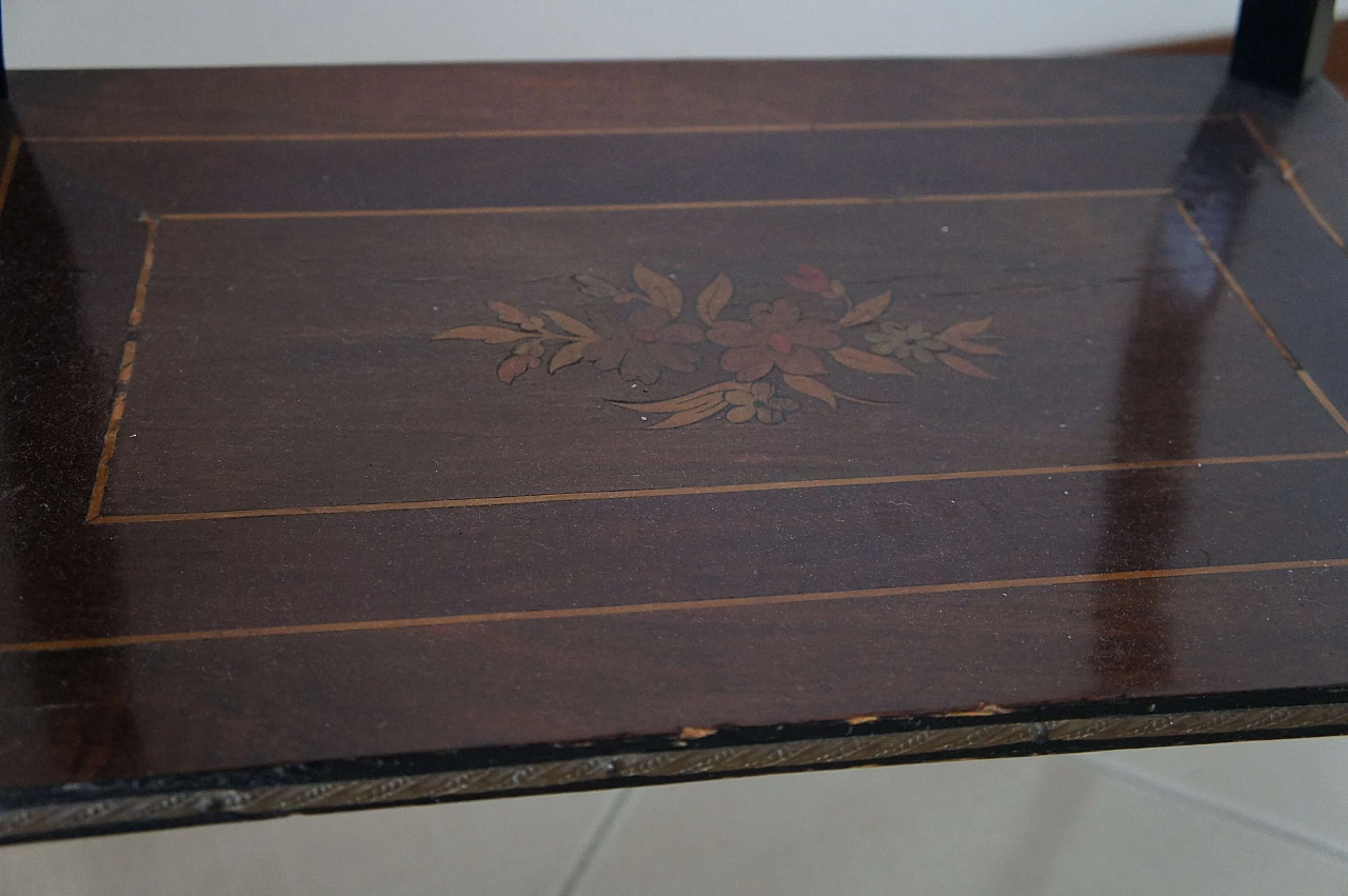 Napoleon III openable work side table with mirror inside, late 19th century 14