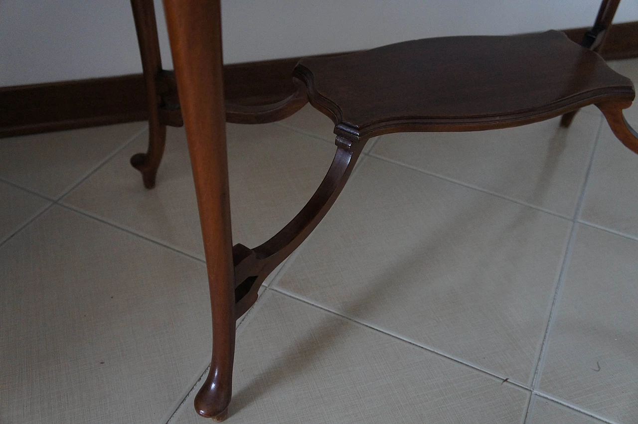Tavolino Edoardiano in mogano con vetrina, fine '800 7