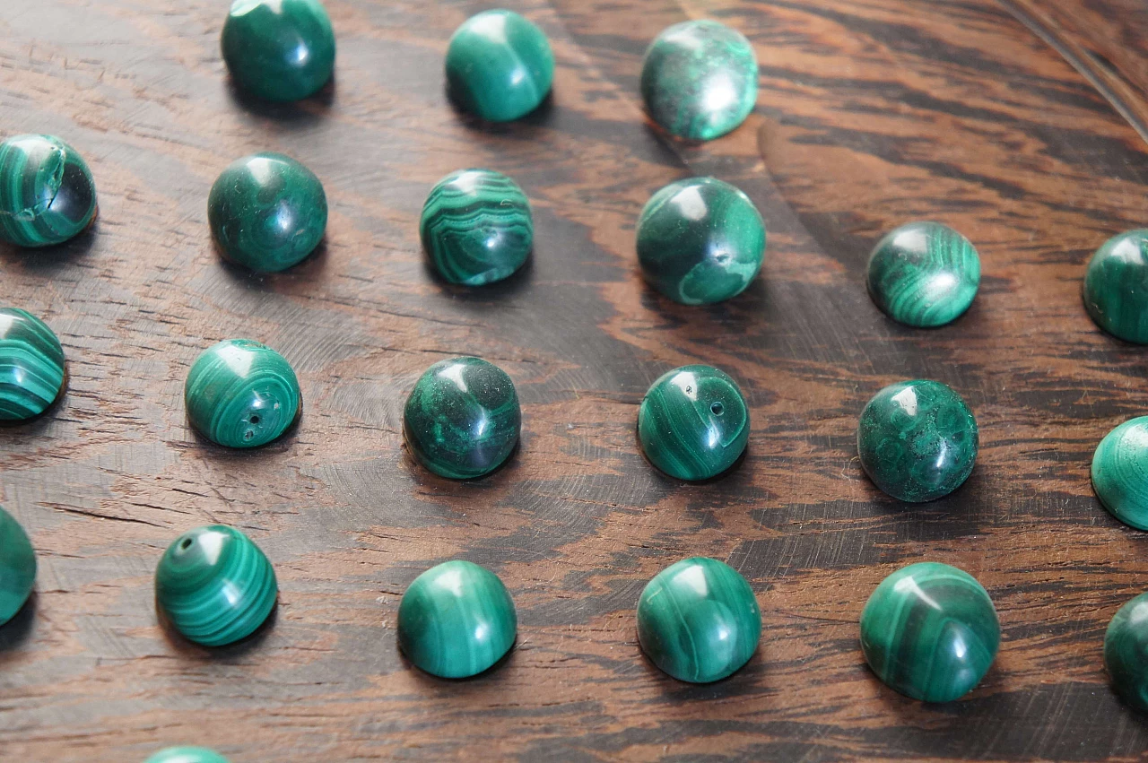 African game in malachite and wenge wood, 1950s 3