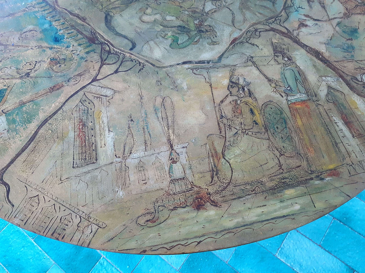 Tavolo di Cumino decorato da Bottega d'Arte Decalage, 1957 12