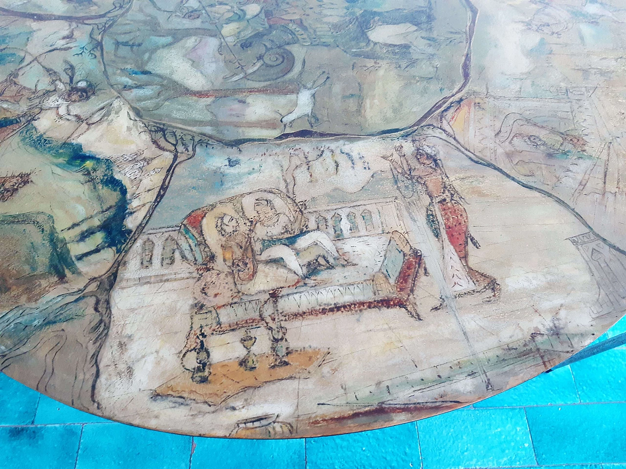 Tavolo di Cumino decorato da Bottega d'Arte Decalage, 1957 13