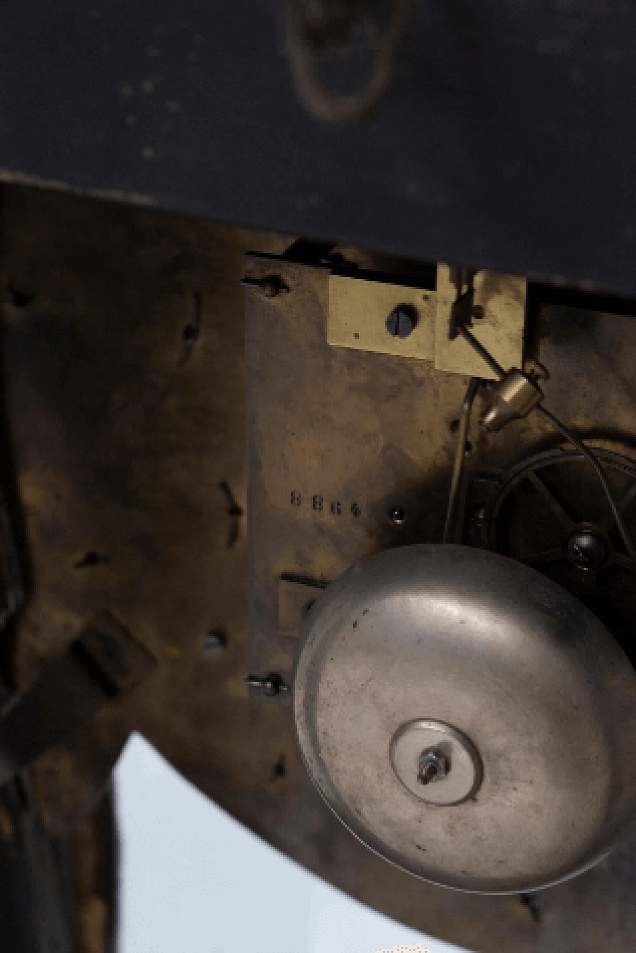 Boulle wall clock with shelf by Thuret Paris, early 20th century 9