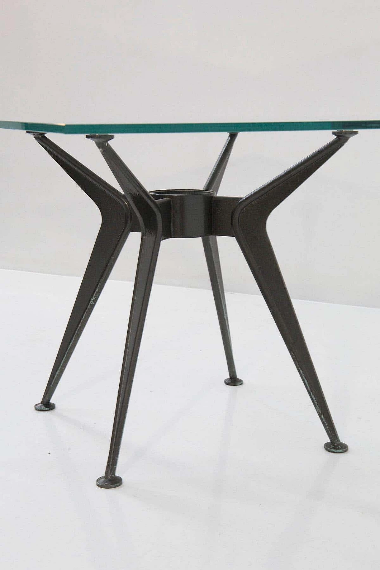 Glass and iron dining table attributed to Norman Foster, 1970s 9