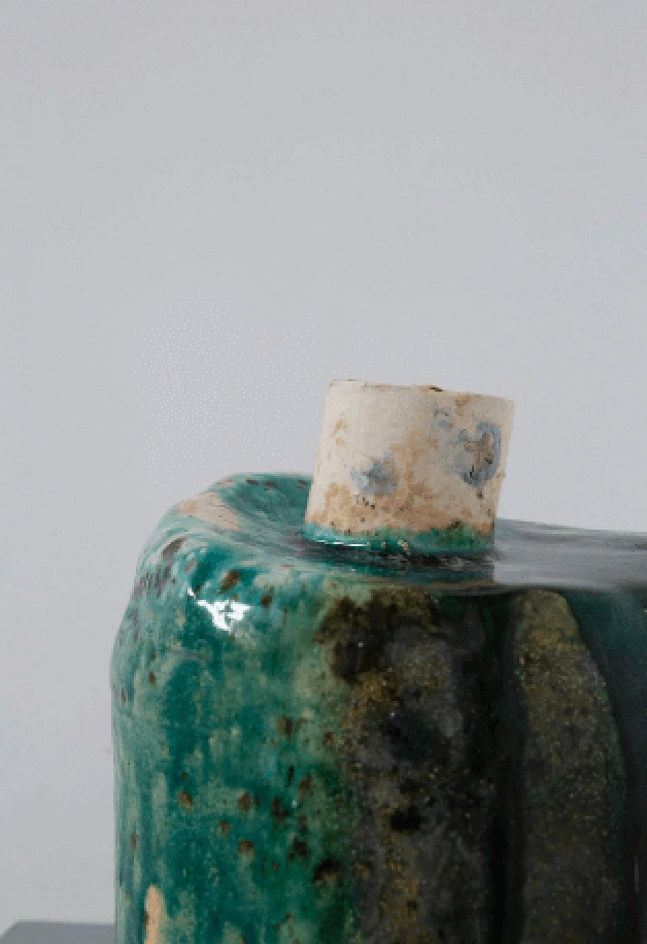 Blue and green ceramic vase, 1990s 6