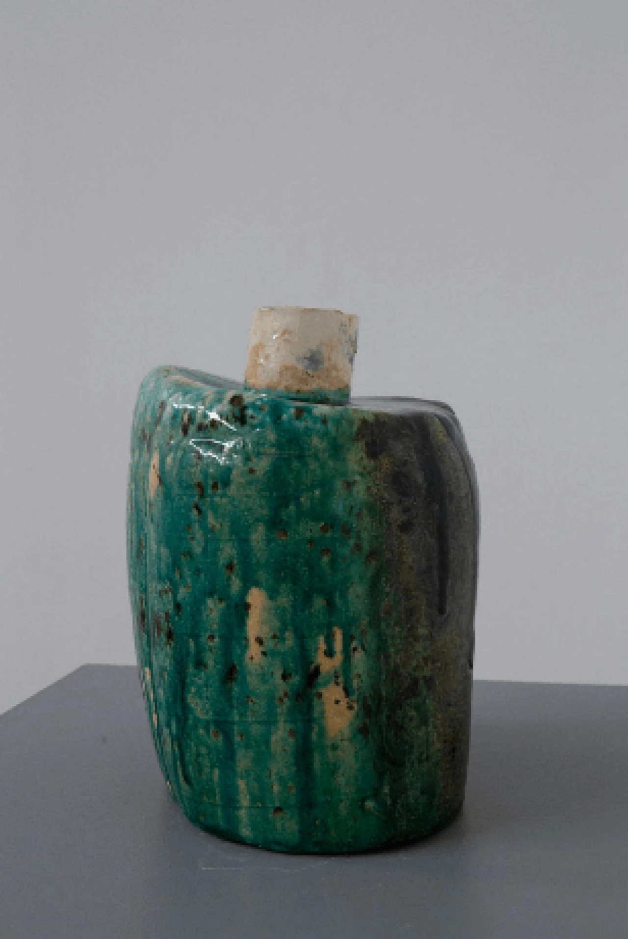 Blue and green ceramic vase, 1990s 7