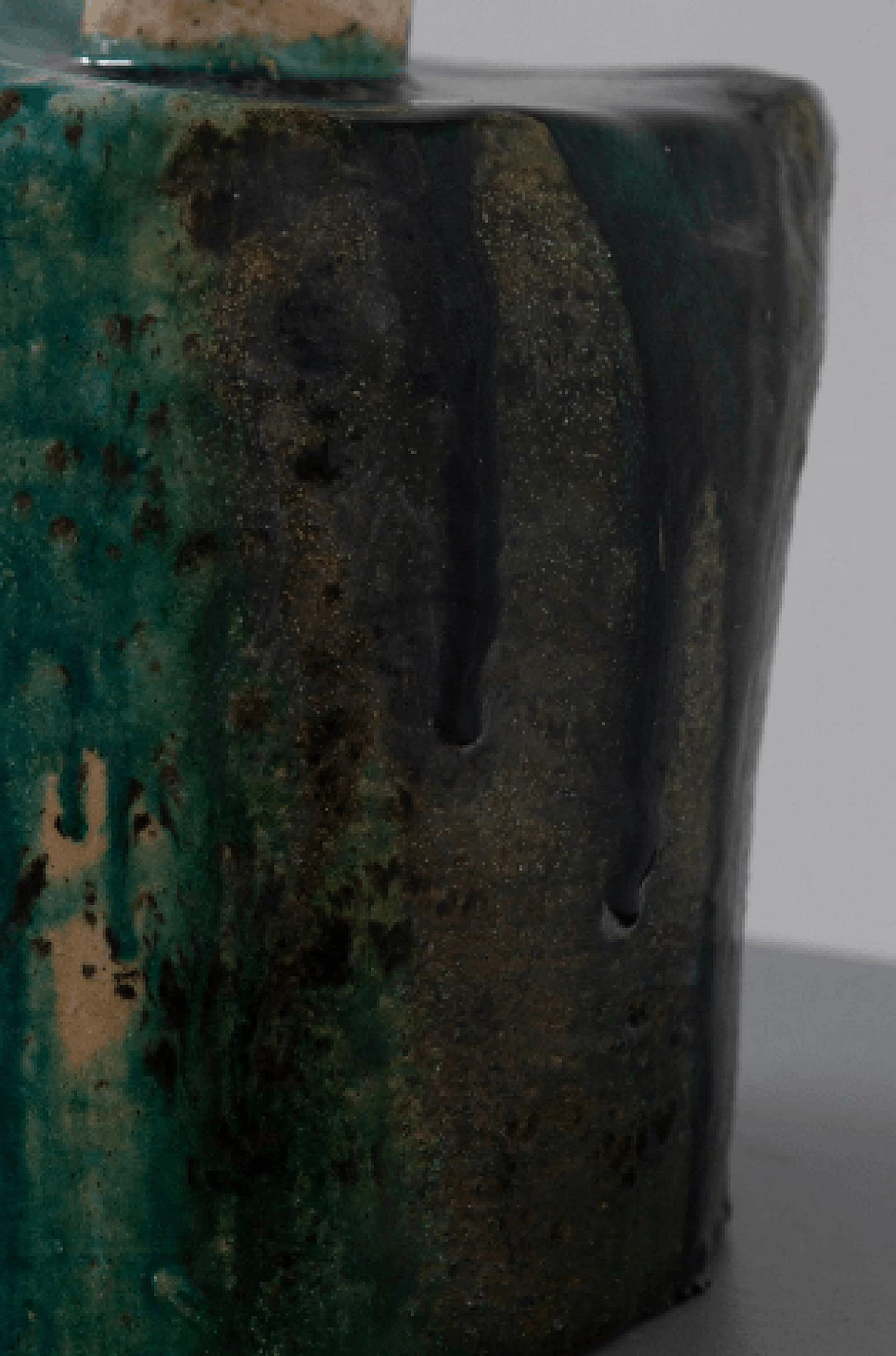 Blue and green ceramic vase, 1990s 9