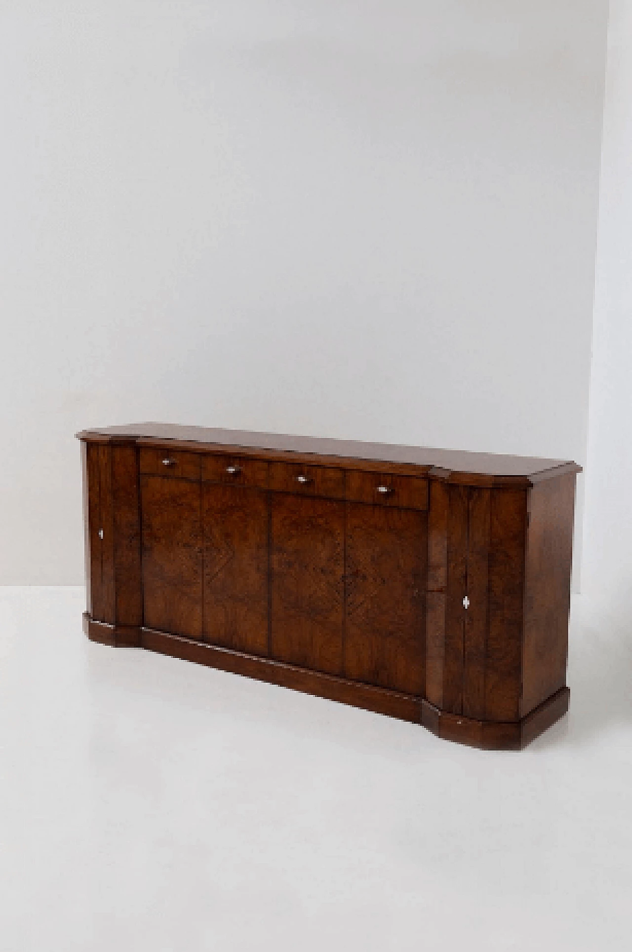 Art Deco style walnut root sideboard, 1970s 2