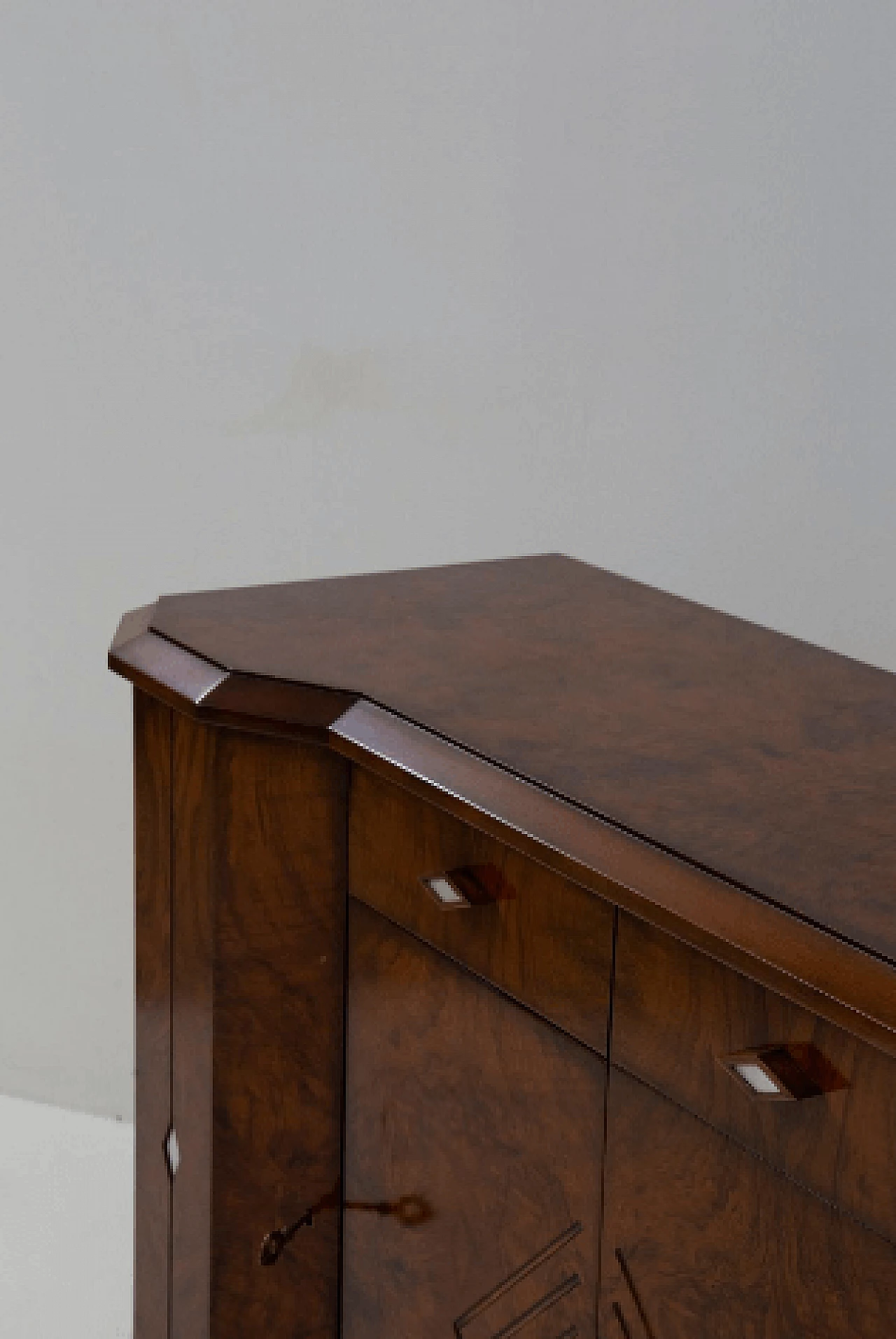 Art Deco style walnut root sideboard, 1970s 5