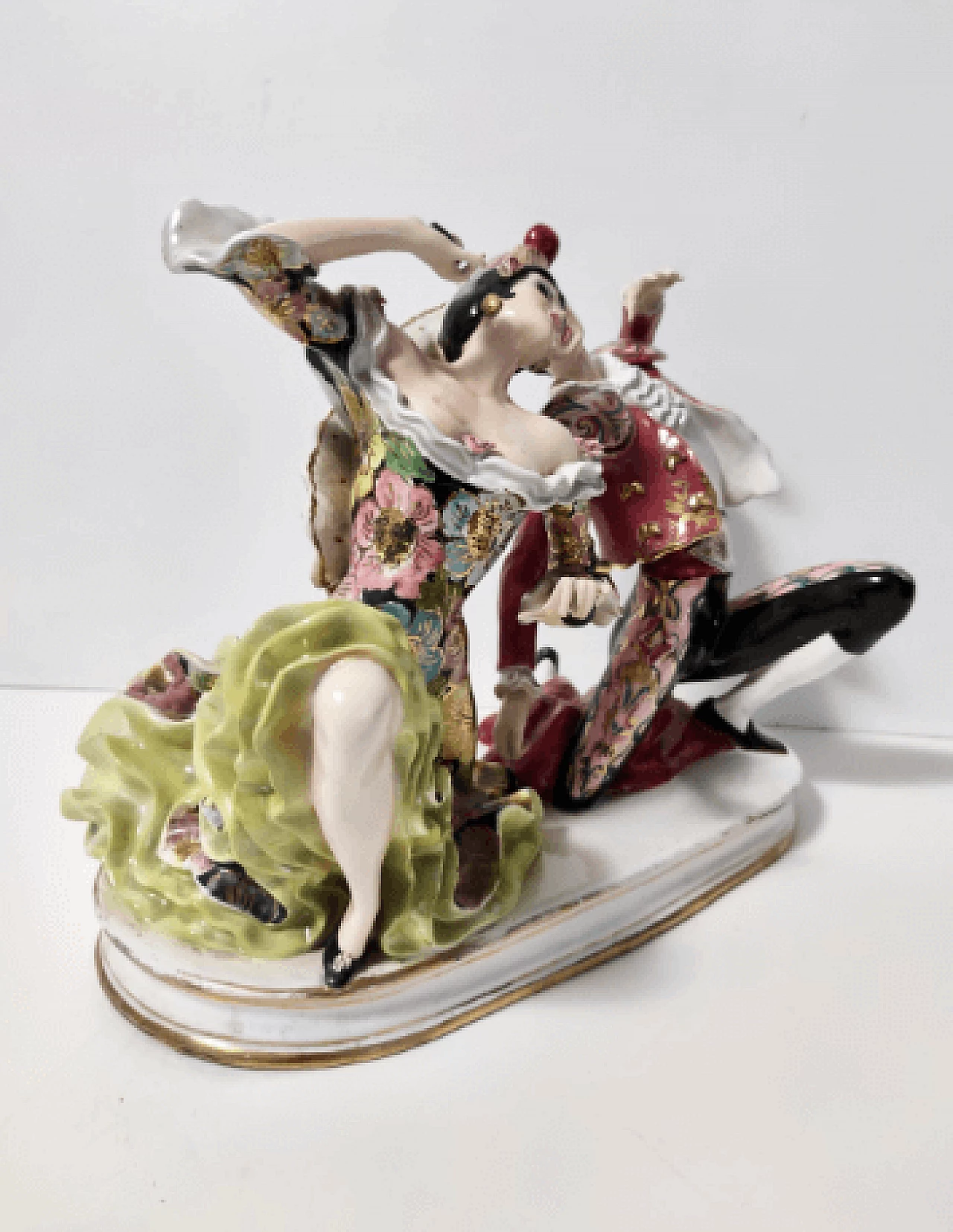 Scultura di torero e ballerina di flamenco in ceramica di Giovanni Girardi per Lenci, anni '50 2