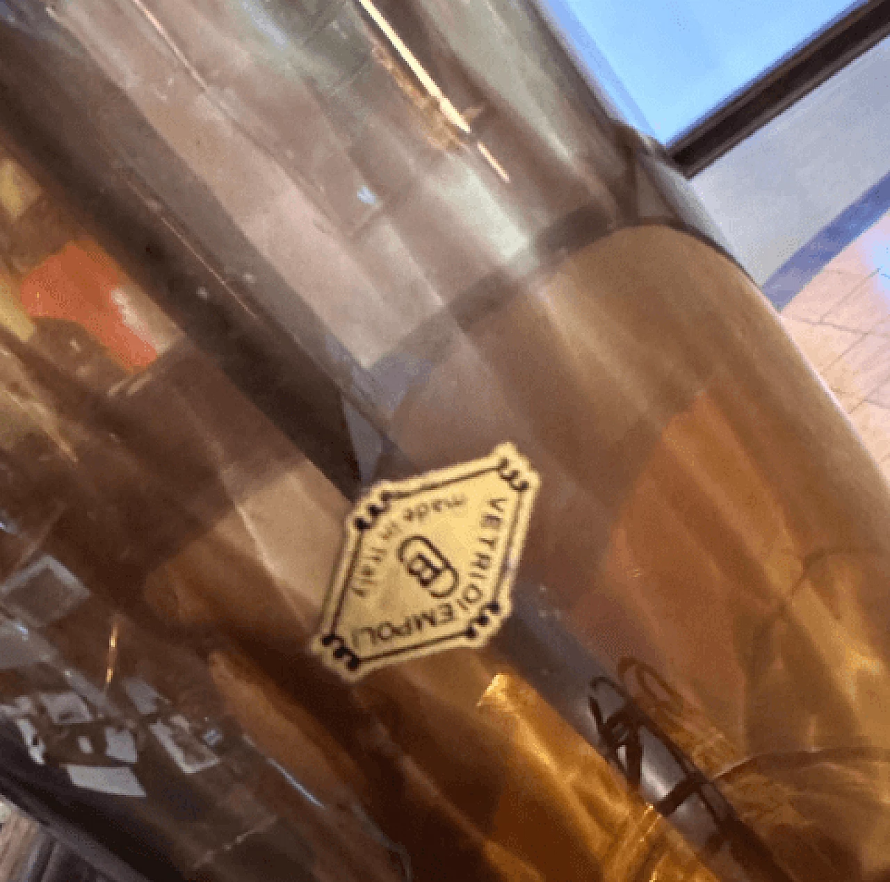 Lampada da tavolo in ottone, vetro tartarugato e paglia di Vienna, anni '70 15