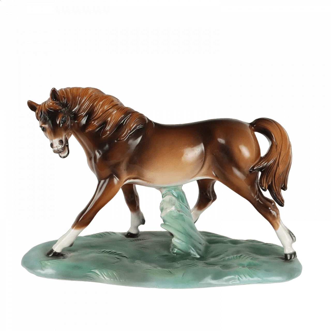 Scultura di cavallo in ceramica di Antonio Ronzan 9