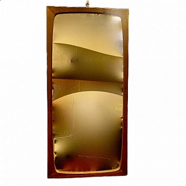 Specchio con cornice in teak di ISA Bergamo, anni '60