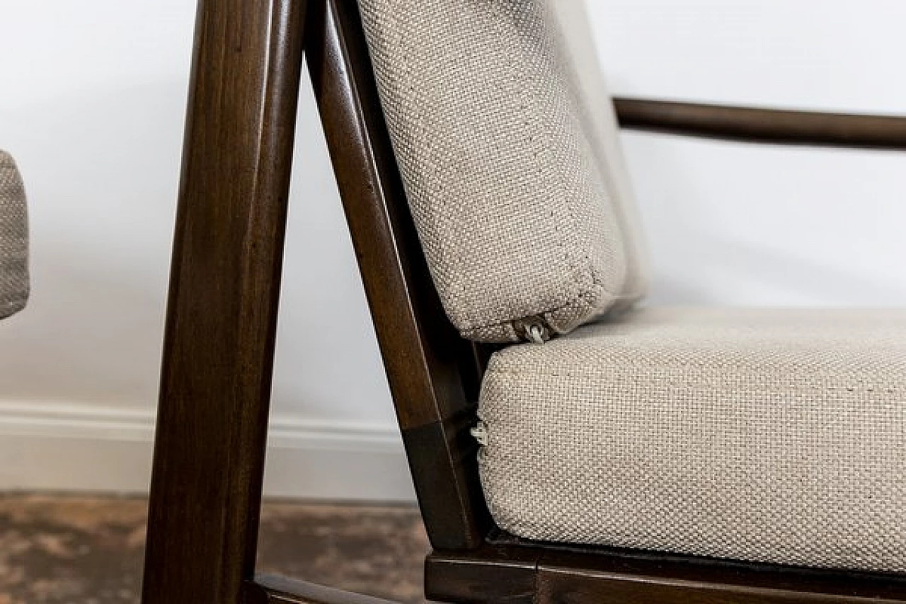 Pair of armchairs B 7522 by Zenon Bączyk for Swarzędzkie Fabryki Mebli, 1960s 3