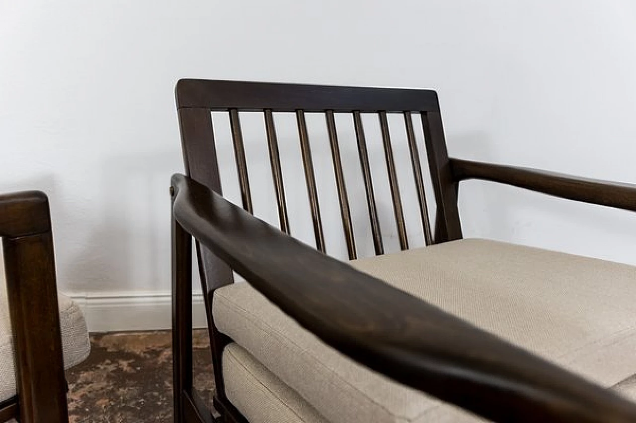 Pair of armchairs B 7522 by Zenon Bączyk for Swarzędzkie Fabryki Mebli, 1960s 7