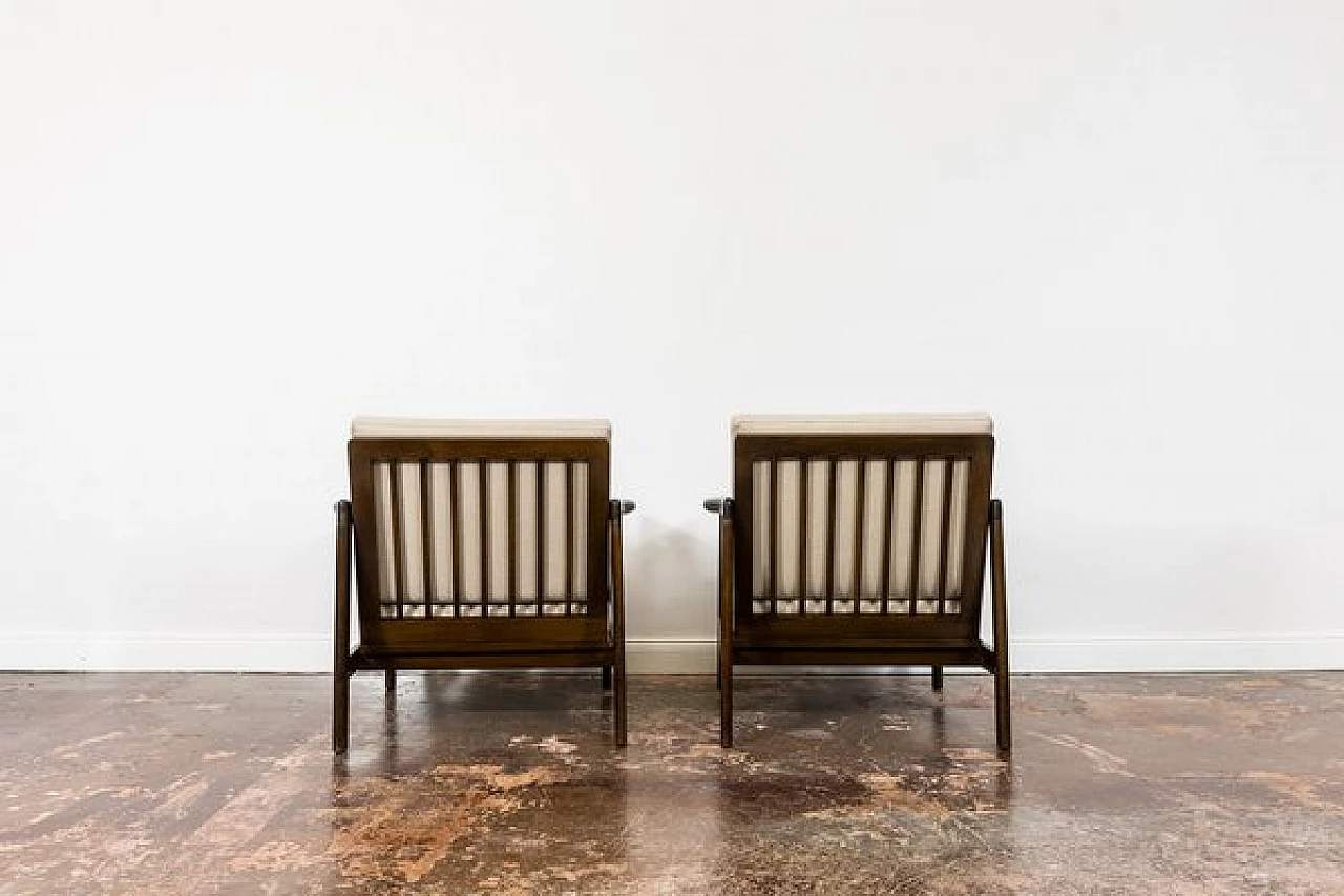 Pair of armchairs B 7522 by Zenon Bączyk for Swarzędzkie Fabryki Mebli, 1960s 11