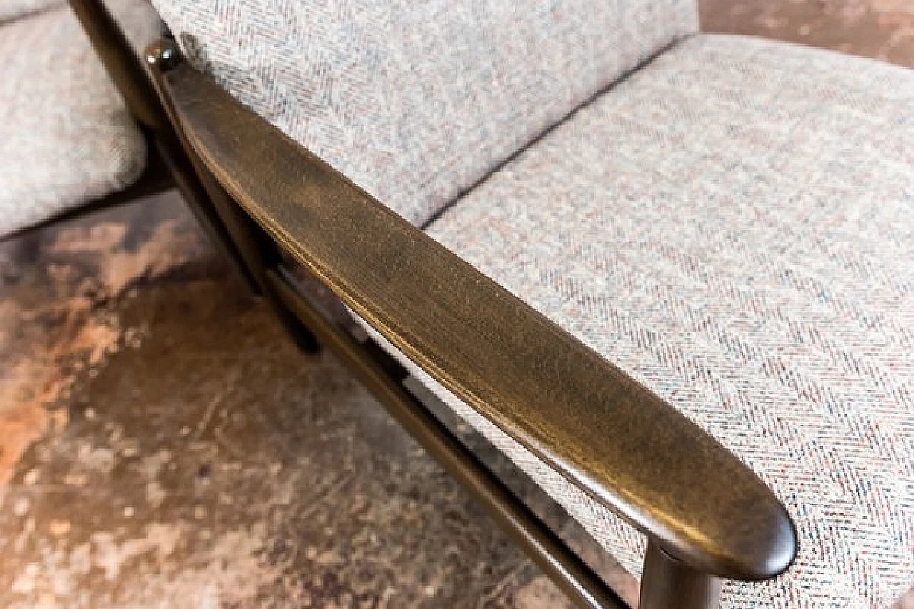 Coppia di poltrone GFM-64 in faggio di Edmund Homa per GFM, anni '60 8