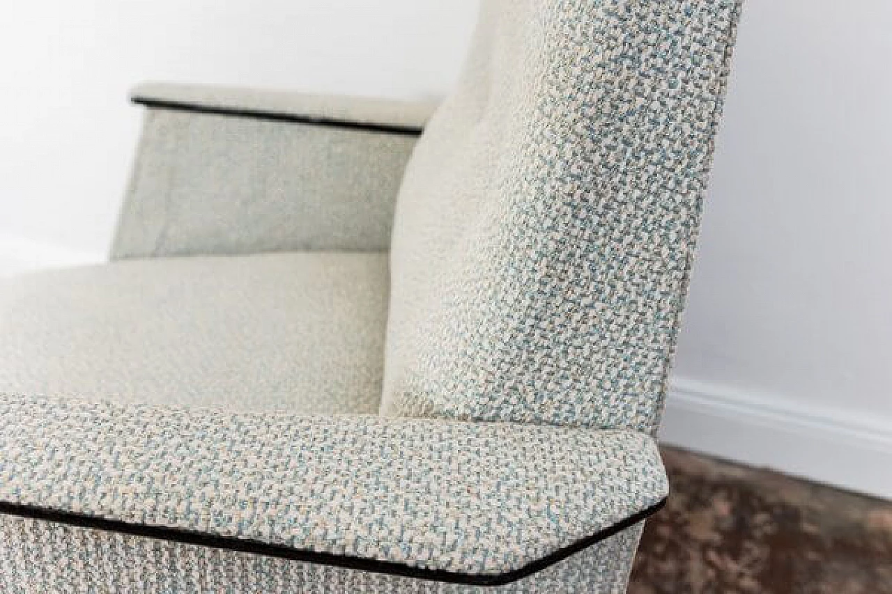 Poltrona ungherese in legno e tessuto, anni '60 3