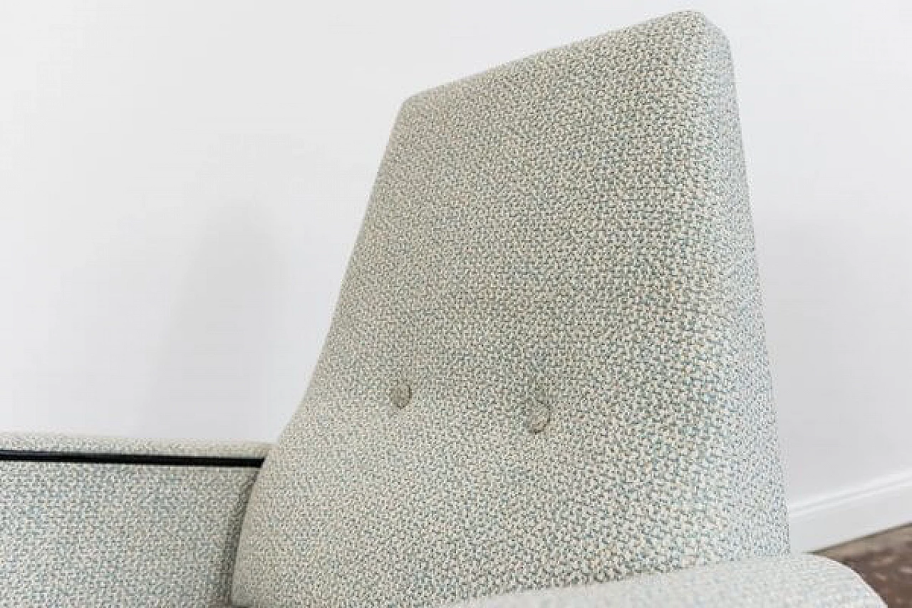 Poltrona ungherese in legno e tessuto, anni '60 4