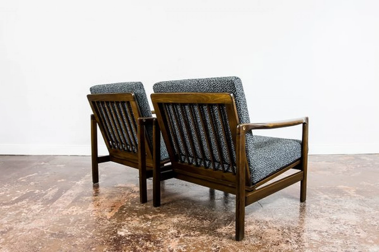 Pair of armchairs B-7522 attributed to Zenon Bączyk, 1960s 15