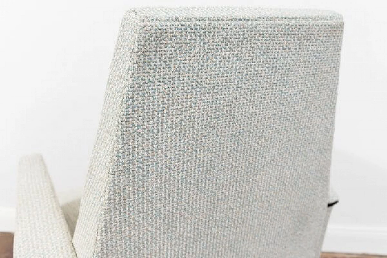 Poltrona ungherese in legno e tessuto, anni '60 8