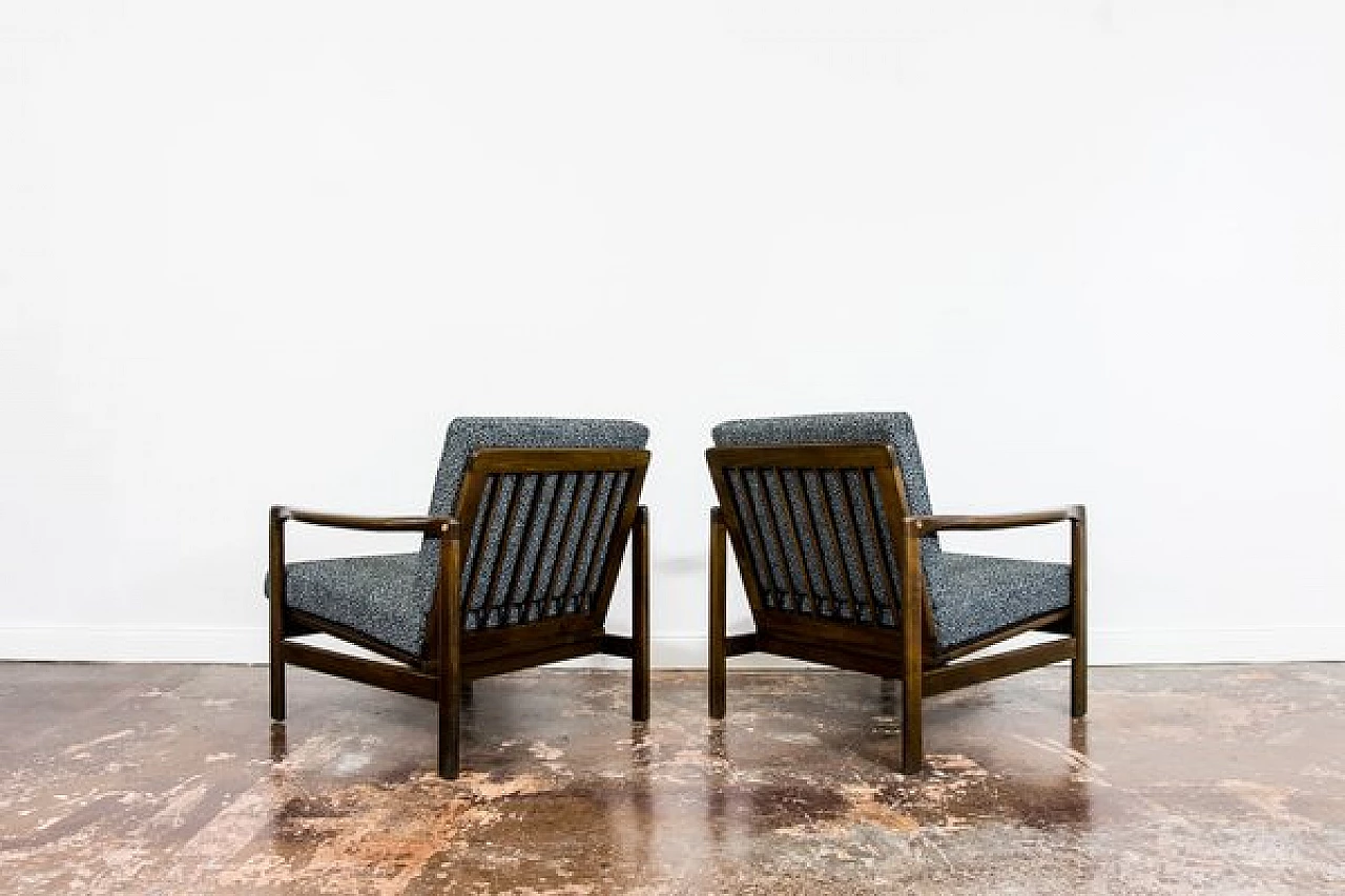 Pair of armchairs B-7522 attributed to Zenon Bączyk, 1960s 24