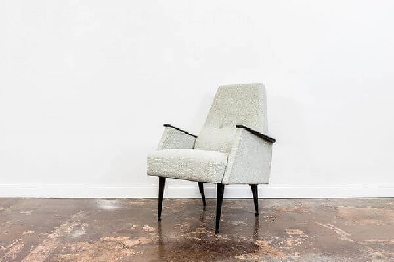 Poltrona ungherese in legno e tessuto, anni '60 15