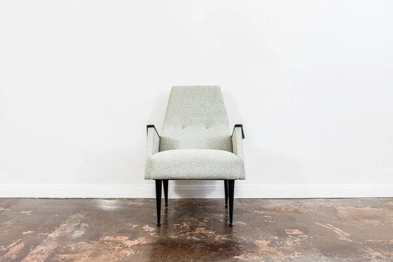 Poltrona ungherese in legno e tessuto, anni '60 22