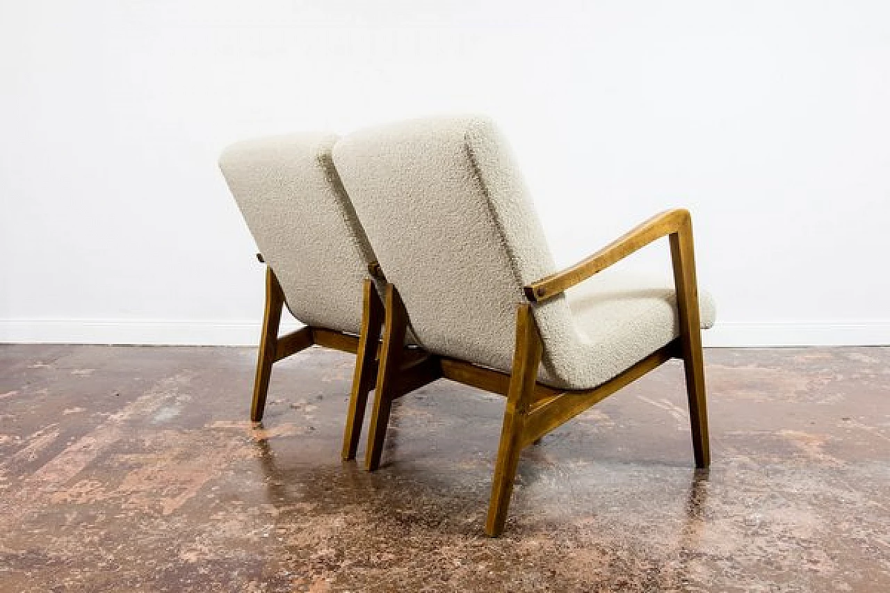 Pair of 300-138 armchairs by Bystrzyckie Fabryki Mebli, 1960s 3