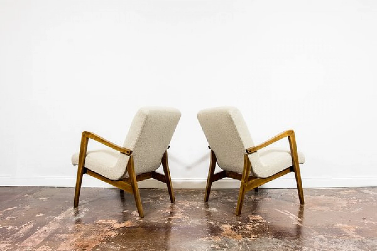 Pair of 300-138 armchairs by Bystrzyckie Fabryki Mebli, 1960s 15