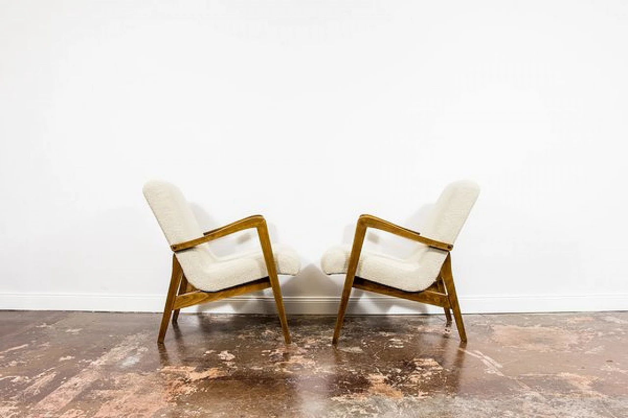 Pair of 300-138 armchairs by Bystrzyckie Fabryki Mebli, 1960s 21