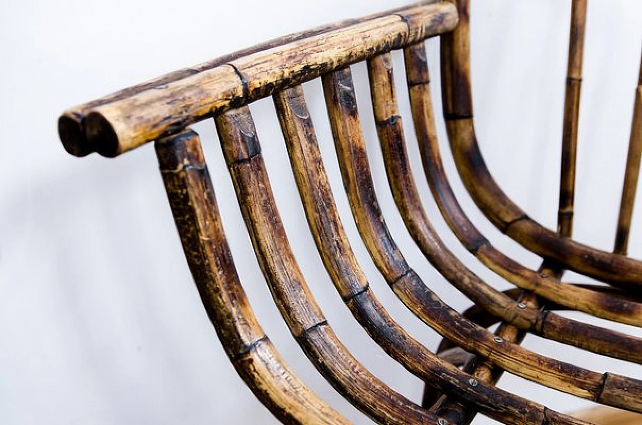 3 Poltrone Art Déco in vimini, anni '40 13