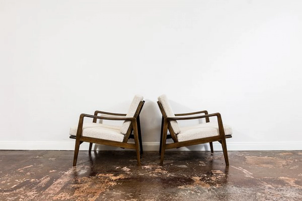 Coppia di poltrone e divano scandinave, anni '60 20