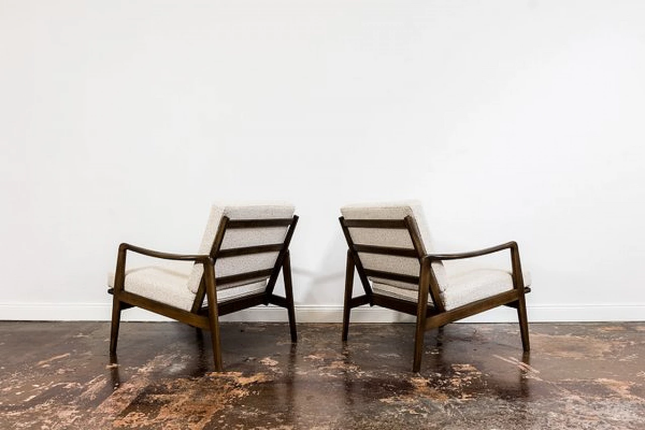 Coppia di poltrone e divano scandinave, anni '60 22