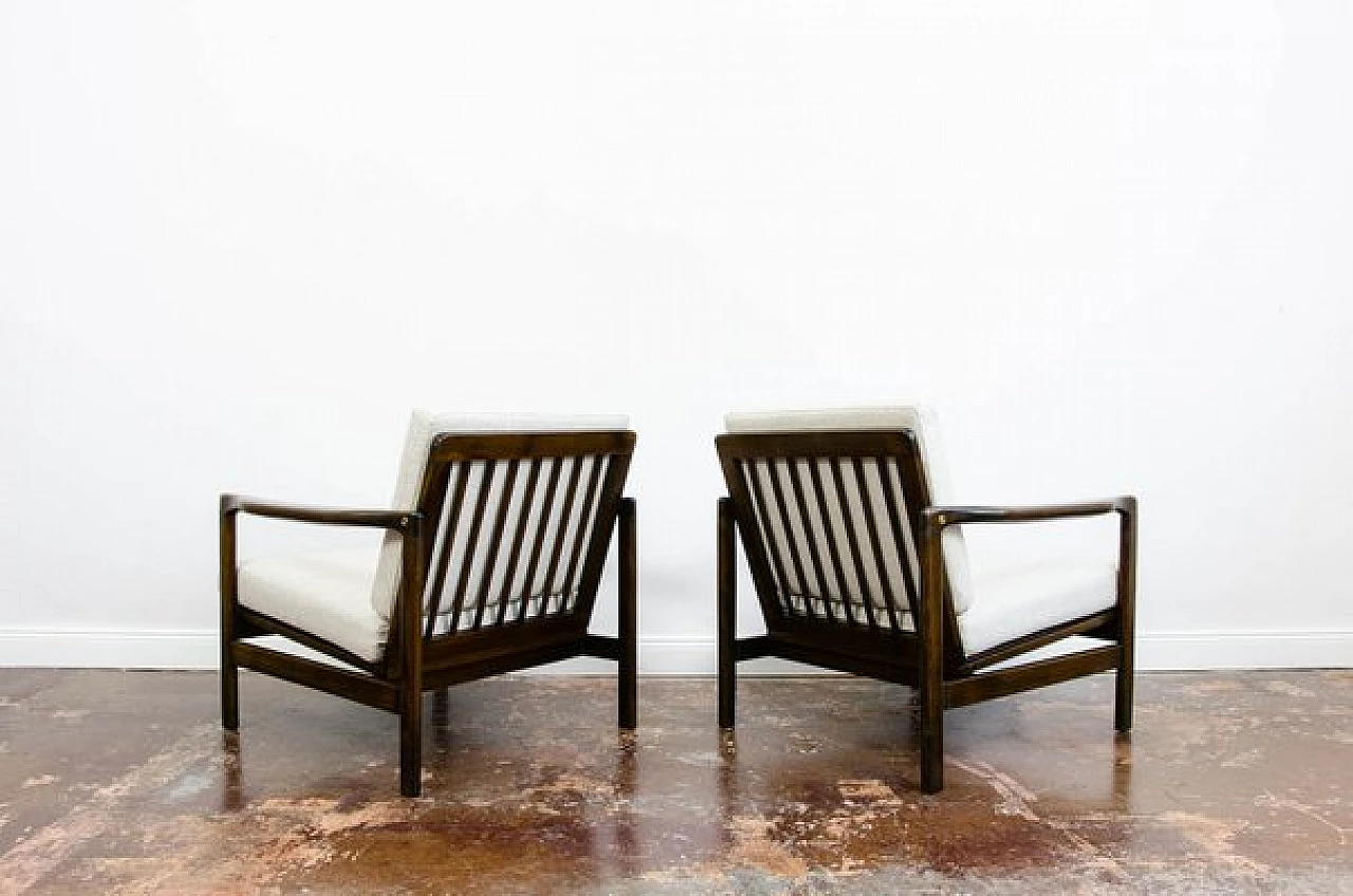 Pair of B 7522 armchairs by Zenon Bączyk for SFM, 1960s 12