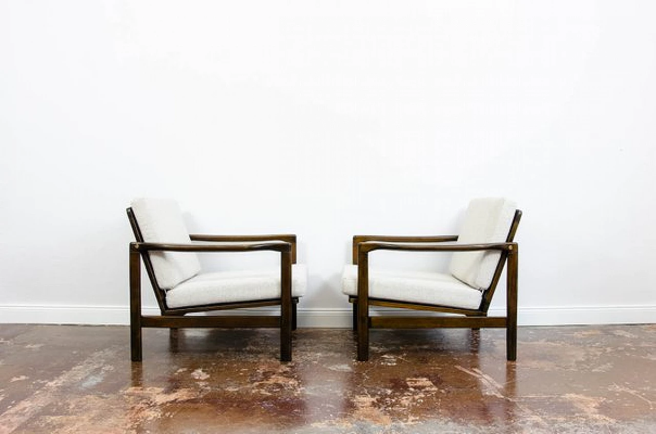 Pair of B 7522 armchairs by Zenon Bączyk for SFM, 1960s 15