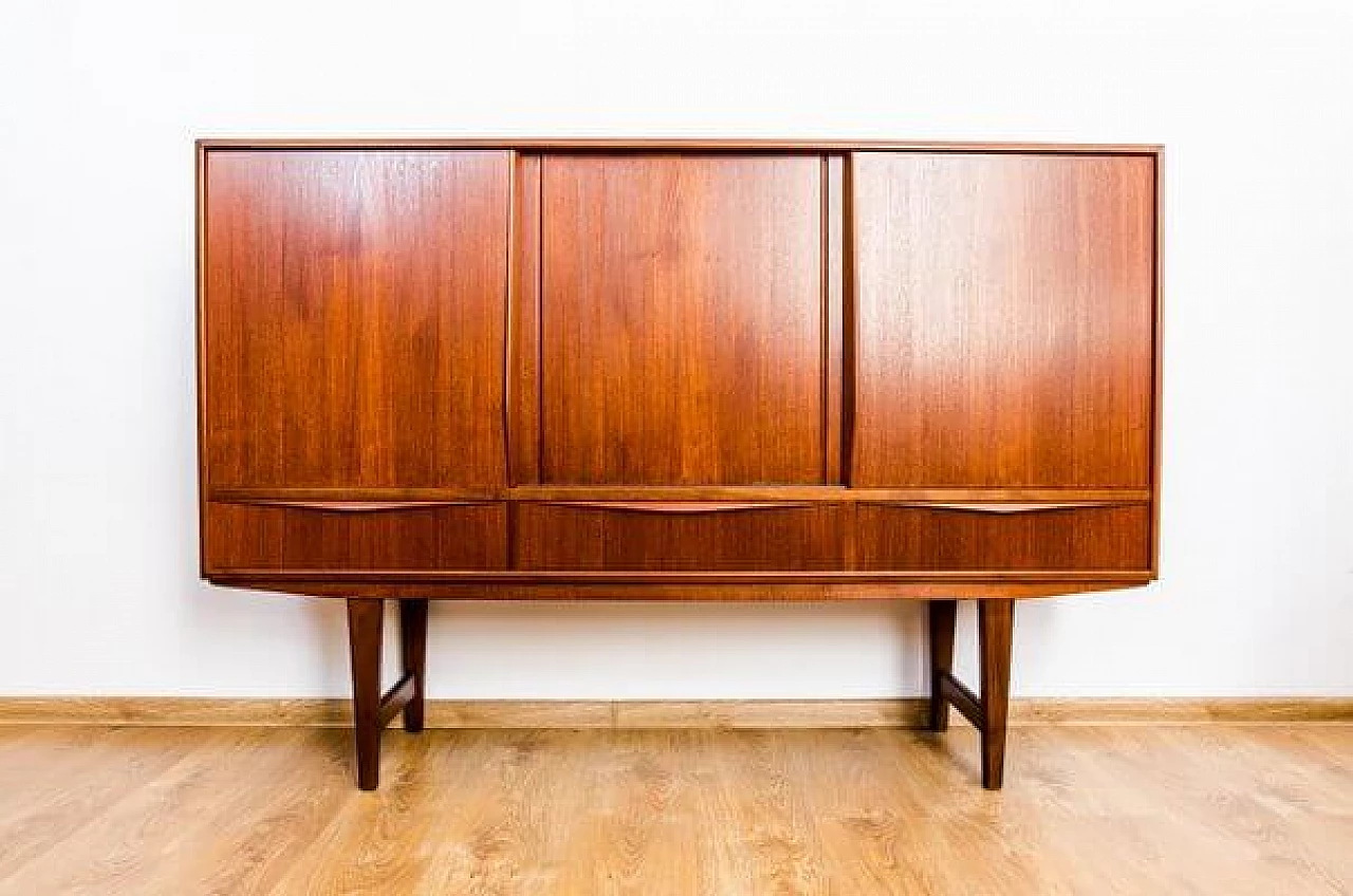 Credenza danese  in teak di EW Bach per Sejling Skabe, anni '50 1
