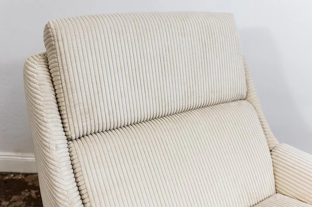 Pair of beige fabric armchairs by Jitona, 1970s 4