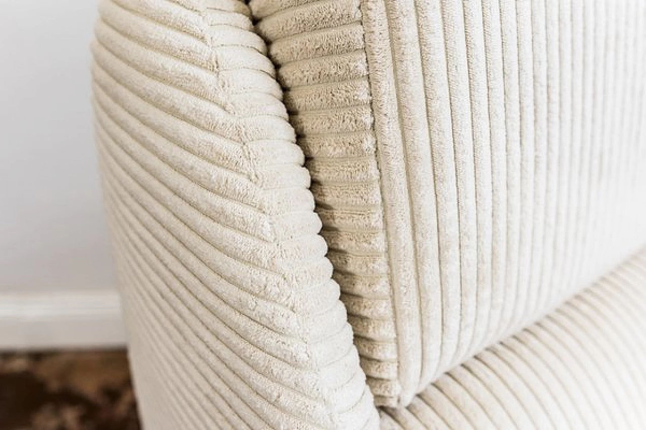 Pair of beige fabric armchairs by Jitona, 1970s 6