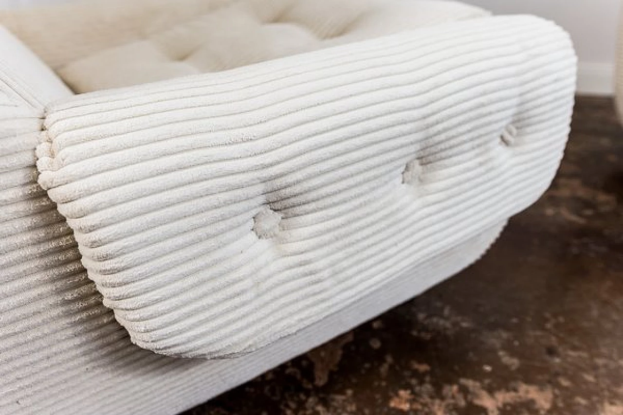 Pair of beige fabric armchairs by Jitona, 1970s 8