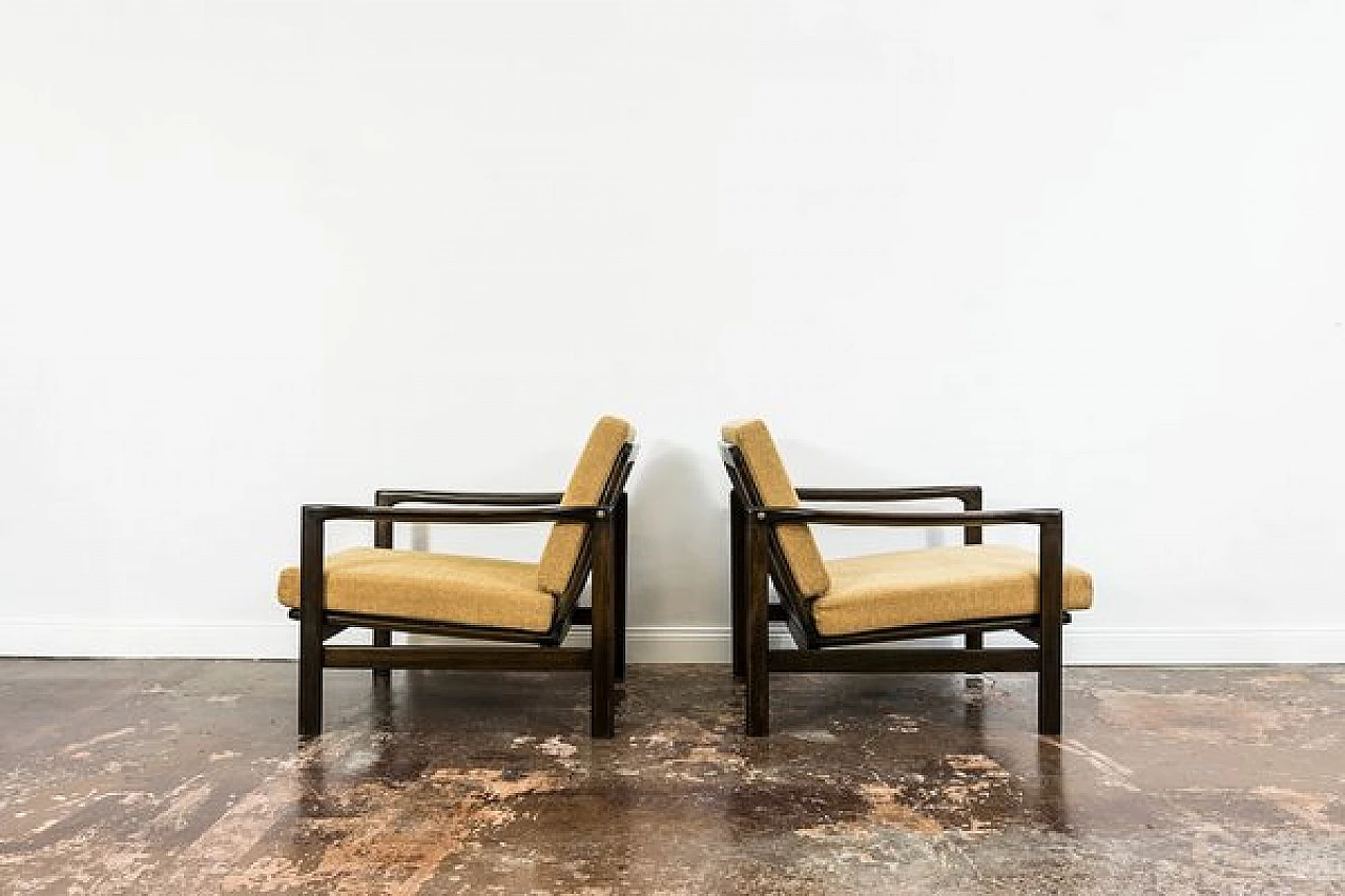Pair of B-7522 armchairs by Zenon Bączyk for Swarzędzkie Fabryki Mebli, 1960s 14