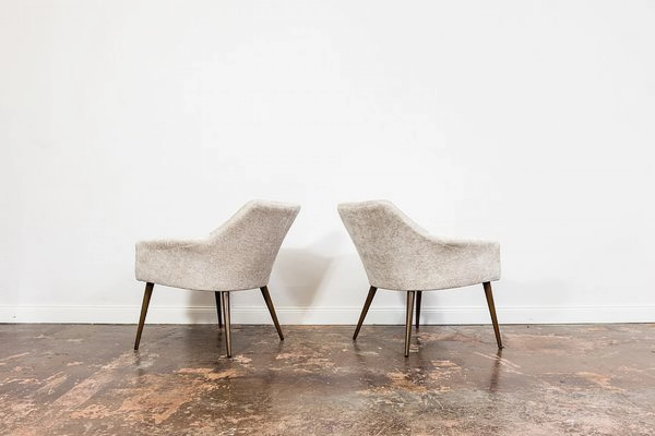 Coppia di poltrone in legno, anni '70 9