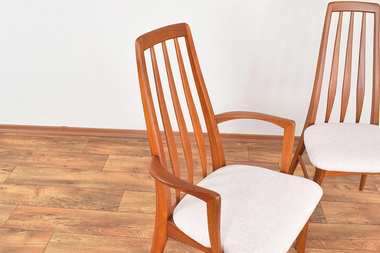 8 Eva chairs in solid teak by Niels Koefoed for Koefoeds Hornslet, 1960s 7