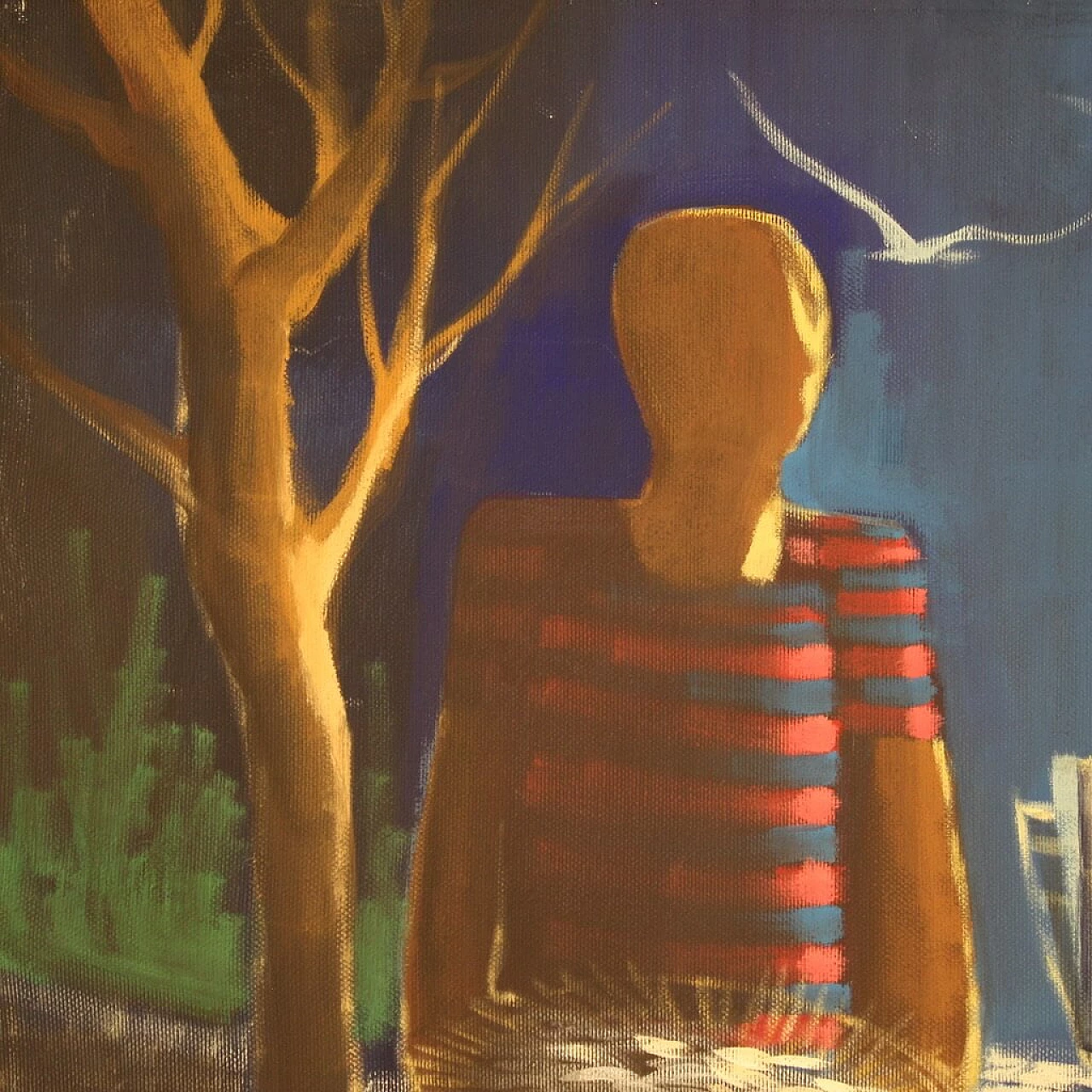 Eliano Fantuzzi, Figure nella notte, olio su tela, anni '60 14