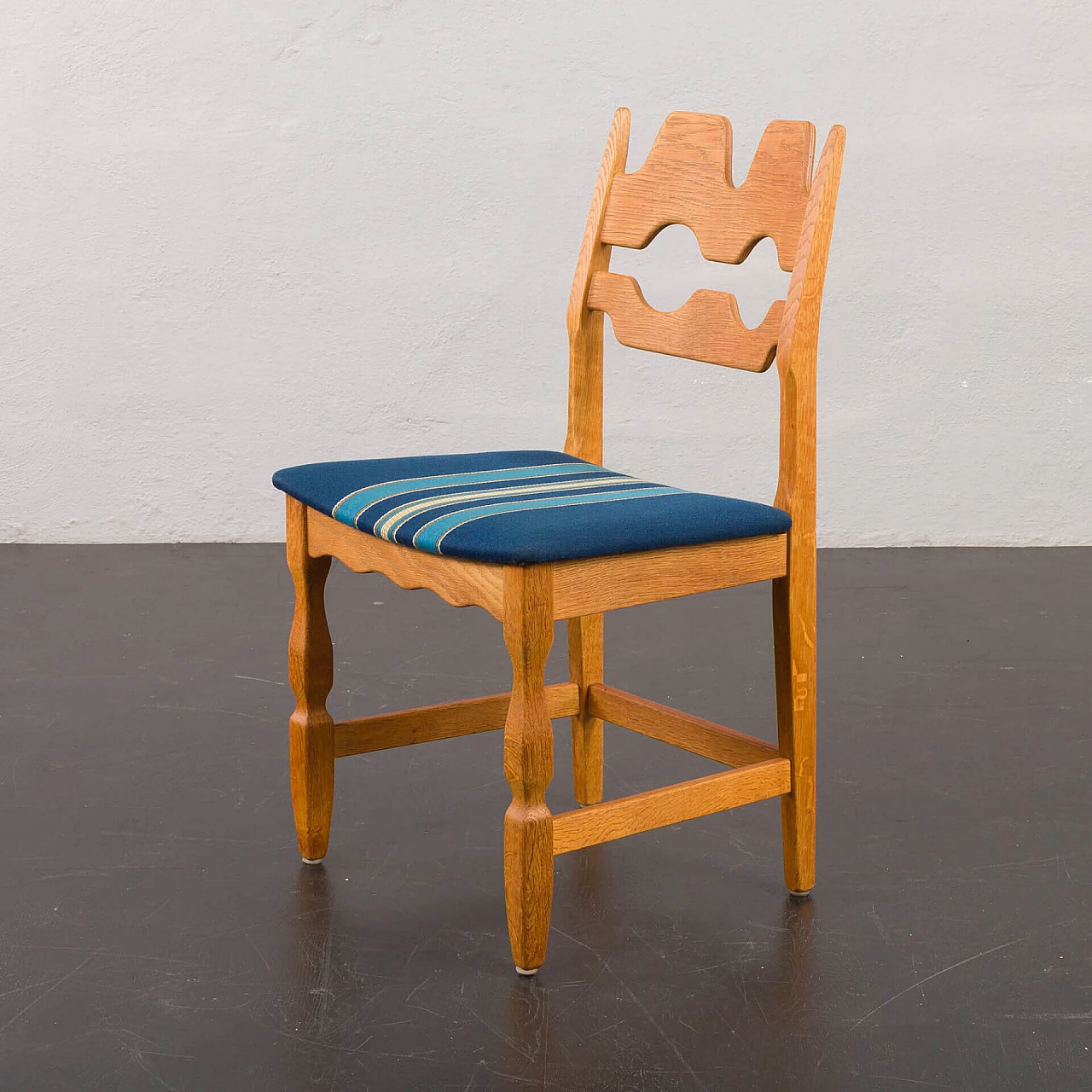 6 Oak chairs by Henning Kjaernulf for Nyrup Mobelfabrikk, 1960s 13